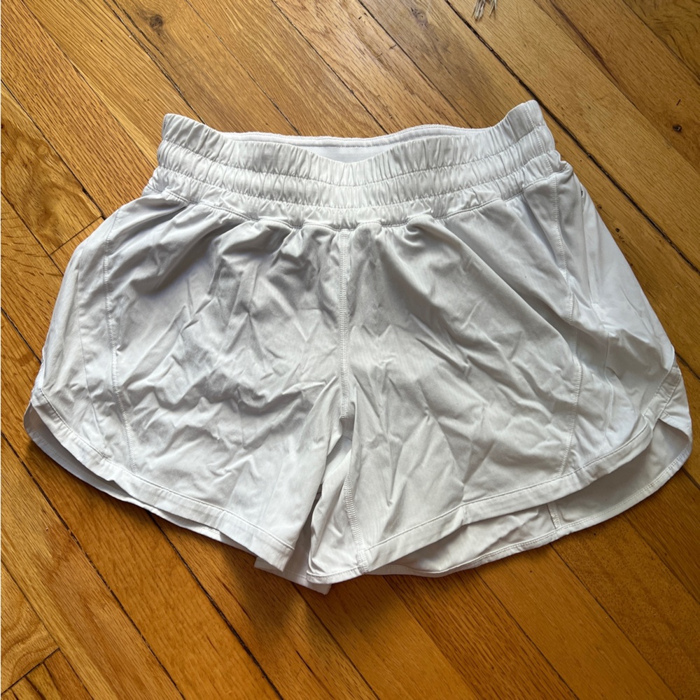 White Lululemon shorts